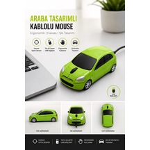 Suv Araba Şeklinde 1200 Dpı 3 Düğmeli Usb Kablolu Optik Mouse 99604795