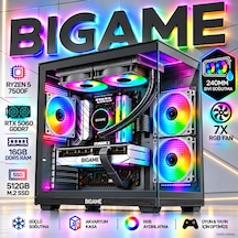 Bigame NOVAR V5 R5-7500F 16 GB 512 GB M2 SSD RTX5060 Free Dos Masaüstü Oyuncu Bilgisayarı