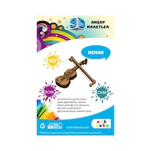 Ahşap Maket Keman Boya Ve Fırça
