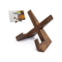 Yemek Kitabı Mutfak Standı, Mutfak Tezgahı İçin Tarif Kitap Sahibi, Ahşap Yemek Kitabı Sahibi, Rustik Yemek Kitap Tutucu Standı - Rustik Kahverengi Antik Meşe