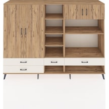 Hyperion Dolap 12 Raflı 4 Çekmeceli 4 Kapaklı 220x44x163 Çam-çam/ Çam-çam/aytaşı