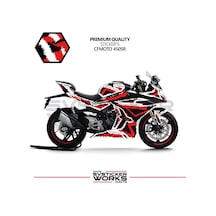 Cfmoto 450sr Kaplama Sticker Air Brush Motor Kaplama Modeli Hazır Kit Tüm Modeller Uyumlu Kırmızı