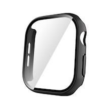 Ekılıf - Apple Uyumlu  Watch 10 42mm - Kasa Koruyucu Sert Pc Kasa Ve Ekran Koruyucu Watch  Gard 35 - Siyah