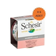 Schesir Somonlu Pişirme Suyunda Yetişkin Kedi Konservesi 85gr X 6 Adet
