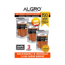 Algro Balkabaklı & Havuçlu Sığır Derisinden Munchy Stick 3 x 450 G