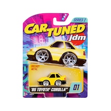 Mgae Cartuned Jdm Seri 2 1985 Corolla Ae86, Sarı Coupe, Diecast Metal Oyuncak Araba, Arabası