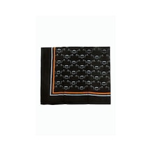 Zero Land Kuru - 581 - Kafa Desenli Bandana - Ilkestor - 50x50 Siyah