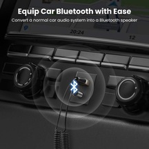 Mikrofonlu 3.5 Mm Aux Bluetooth 5.3 Alıcı Adaptör Araç Kiti