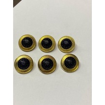 Kaban Ve Trençkot Düğmesi / Plastik Gold Ve Çerçeve 6'lı / 2,5 Cm