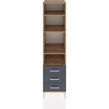 Hyperion Dolap 4 Raflı 3 Çekmeceli 44x44x182 Çam-antrasit Çam
