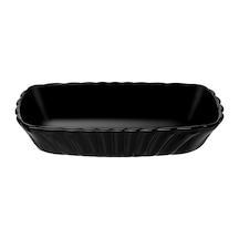 4 Adet Paşabahçe Mezze Servis Tabağı Siyah 2 Parça 17x11 Cm Çok Renkli