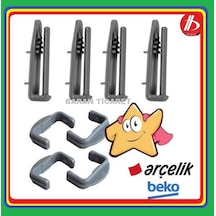 Arçelik Beko Altus Uyumlu Bulaşık Makinesi 8'Li Önarka Ray Kapağı Seti