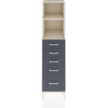 Kronos Dolap 2 Raflı 5 Çekmeceli 44x59x182 Aytaşı-antrasit Aytaşı