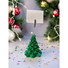 Çam Ağacı Yılbaşı Noel Temalı Fotoğraf Not Tutucu Hediyelik Tutacak Yeşil