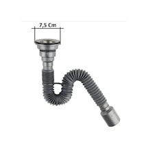 Lavabo Sifonu Lüks Körüklü Evye Lavabo Sifonu Donau 50mm Gri