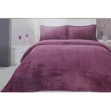 Merinos Modern Line 3 Parça Battaniye Set Mürdüm