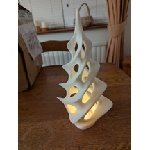Spiral Formda 3d Baskı Mumluk Ev Hediyesi 15cm