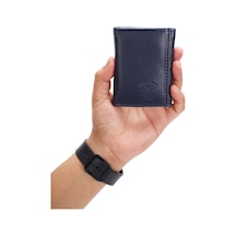 Newish Polo Erkek Deri Kağıt Para Hazneli Kartlık Ve Cüzdan New426 Lacivert
