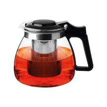 Isıya Dayanıklı Borosilikat Cam Demlik, Kendinden Süzgeçli, Şık Tasarım 1500 Ml