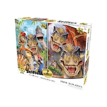 Prime 3d Dinozorlar Ve T-rex Selfie İkili Puzzle 200 Parça 10235