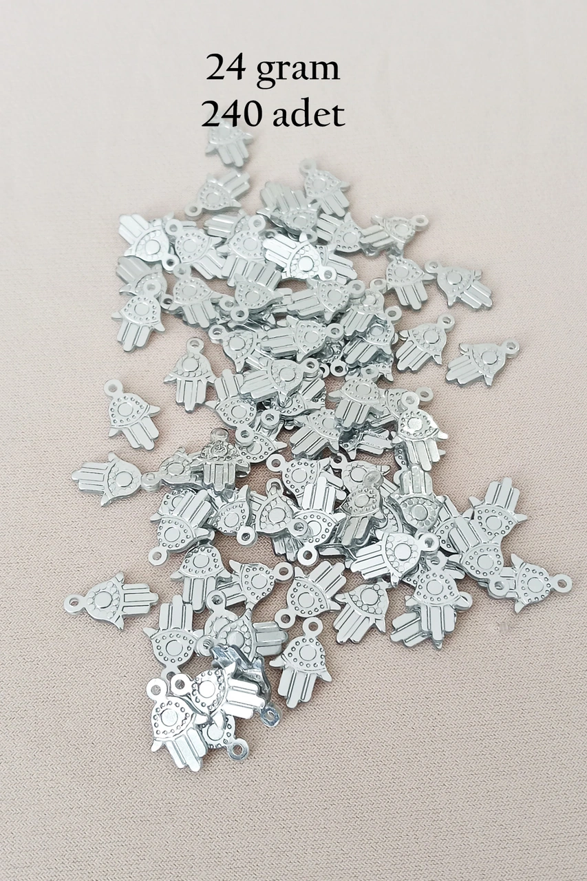 Oya Abiye Bileklik Kolye Pleksi Metalik Plastik Pul Gümüş Renk 24 Gram 240 Adet - Bnc586