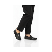 Premium Siyah Hakiki Deri Anatomik Kadın Casual Ayakkabı 44404 Z Siyah