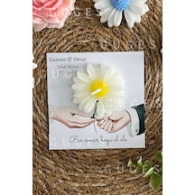 Bernami Mumluk Şamdanpinterest 10 Adet Özel Tasarlanmış Kart Ve Papatya Mum. Düğün, Nişan, Nikah, Söz, Doğum Günü, Nikah Hediyelik Diğer