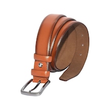 Süzer Deri Taba Hakiki Deri Düz Renk 3.5 Cm.lik Klasik Kemer - 208-düz Taba