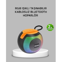 Bluetooth - 449 - 5.0 Hoparlör Rgb Işıklı, Güçlü Bas Ve 360 - Flzdgnkr - Surround Ses