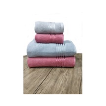 Özdilek Hamam Takımı Belda Gri-Koyu Pembe