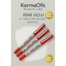 Studio Line İğne Uçlu 0.7 Roller Kalem Kırmızı - 3 Adet