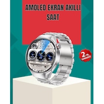 Metal Gövdeli Amoled Akıllı Saat Kan Oksijen, Nabız Ve Arama Fonksiyonlu