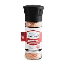 Himalaya Tuzu Pembe Granül Seramik Değirmenli Cam 120gr Gurme Kristal Kaya Tuzu Rafine Edilmemiş Mineralli Doğal Tuz Tekrar Kullanılabilir Ambalaj İz Bırakmayan Sürdürülebilir Etiket