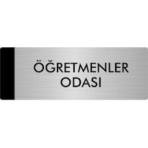 Metal Yönlendirme Levhası, Departman Kapı Isimliği Öğrermenler Odası 10x20 Cm Gümüş Renk