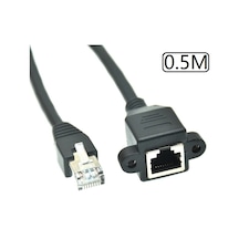 5077 Rj45 Dişi Erkek Uzatma 0.5M Panel Tipi Cat6 Montaj Kablosu