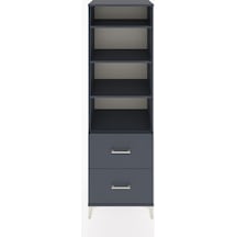 Hyperion Dolap 4 Raflı 2 Çekmeceli 60x44x195 Antrasit-antrasit Antrasit