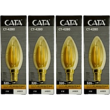 Cata Ct-4280 4w 1800k Amber E14 Duylu Rustik Led Dekoratif Ampul 4 Adet