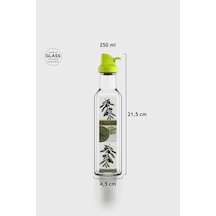 Renga Oslo Desenli 250 Ml Yeşil Kapaklı Cam Yağlık 152005 Yeşil