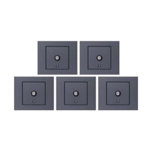 5 Adet Ovivo Grano Füme Tv Prizi F Könnektör Çerçeve Dahil 5'li Paket/set
