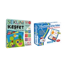 Kumtoys Şeklini Keşfet+Diytoy Manyetik Tangram 2'Li Muhteşem Eğit