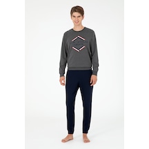 U.s. Polo Assn. Erkek Antrasit Melanj Pijama Takım 50301715-vr081 Antrasit Melanj