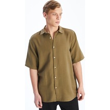 Lcw Vision Haki Regular Fit Kısa Kollu Erkek Gömlek