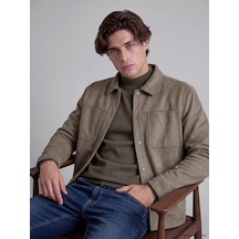 Lcw Vision Yeşil Regular Fit Süet Erkek Mont