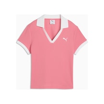 Puma Wardrobe Essentials Kadın Pembe Polo Tişört 635395-25