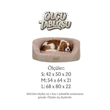 Jungolica Tobby Kedi Ve Köpek Yatağı Açık Gri 68x80x22 Cm, Sakinleştirici Tasarım, Yükseltilmiş Yan Destek, Ultra Yumuşak, Çift Taraflı Yıkanabilir Minder, Çıkarılabilir Kılıf, Kaydırmaz Taban Yatak L
