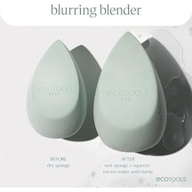 Ecotools Blend + Blur Makyaj Fırçası Ve Sünger Duo, Makyaj Sünger Ve Fondöten Fırçası, Sıvı Ve Krem Makyaj, Bulut Cildi, Çevre Dostu, Lateks İçermez, Zulüm İçermez, & Vegan, 2 Adet