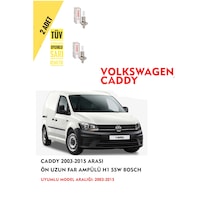 Caddy 2003-2015 Arası Ön Uzun Far Ampülü 2 Adet Sarı Renk
