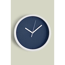 Soyut Alçı Görünümlü Modern Duvar Saati - 35cm - Önü Camlı Beyaz Kasa - Sessiz Mekanizma-jh0388 Beyaz