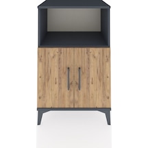 Hyperion Komodin 2 Raflı 2 Kapaklı 60x44x96 Antrasit-çam Antrasit