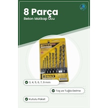 Beton Matkap Ucu Seti 8 Parça 3 4 5 6 7 9 Ölçü Taş Tuğla Duvar De